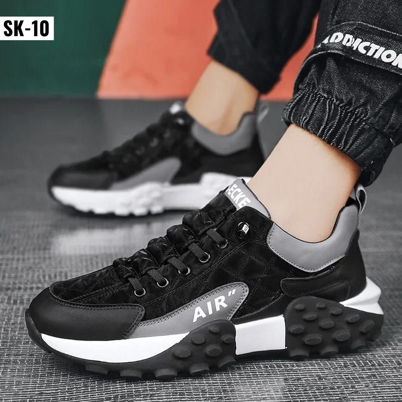 Run AirFlex Non-Slip Imported Sneakers for Men – Premium Casual Sports Shoe  ( Black SK-10 )